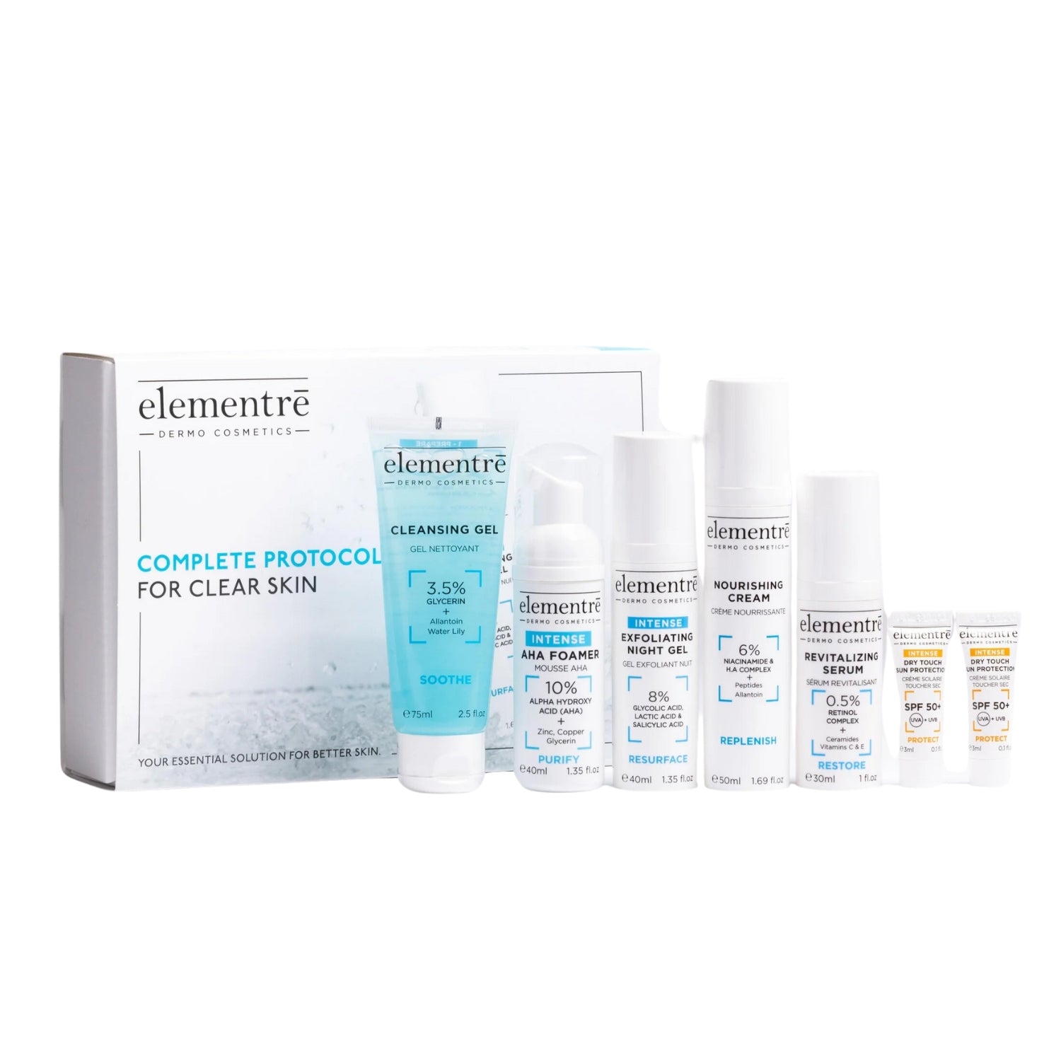 Elementre | Complete 3 Steps Clear Skin Full Kit