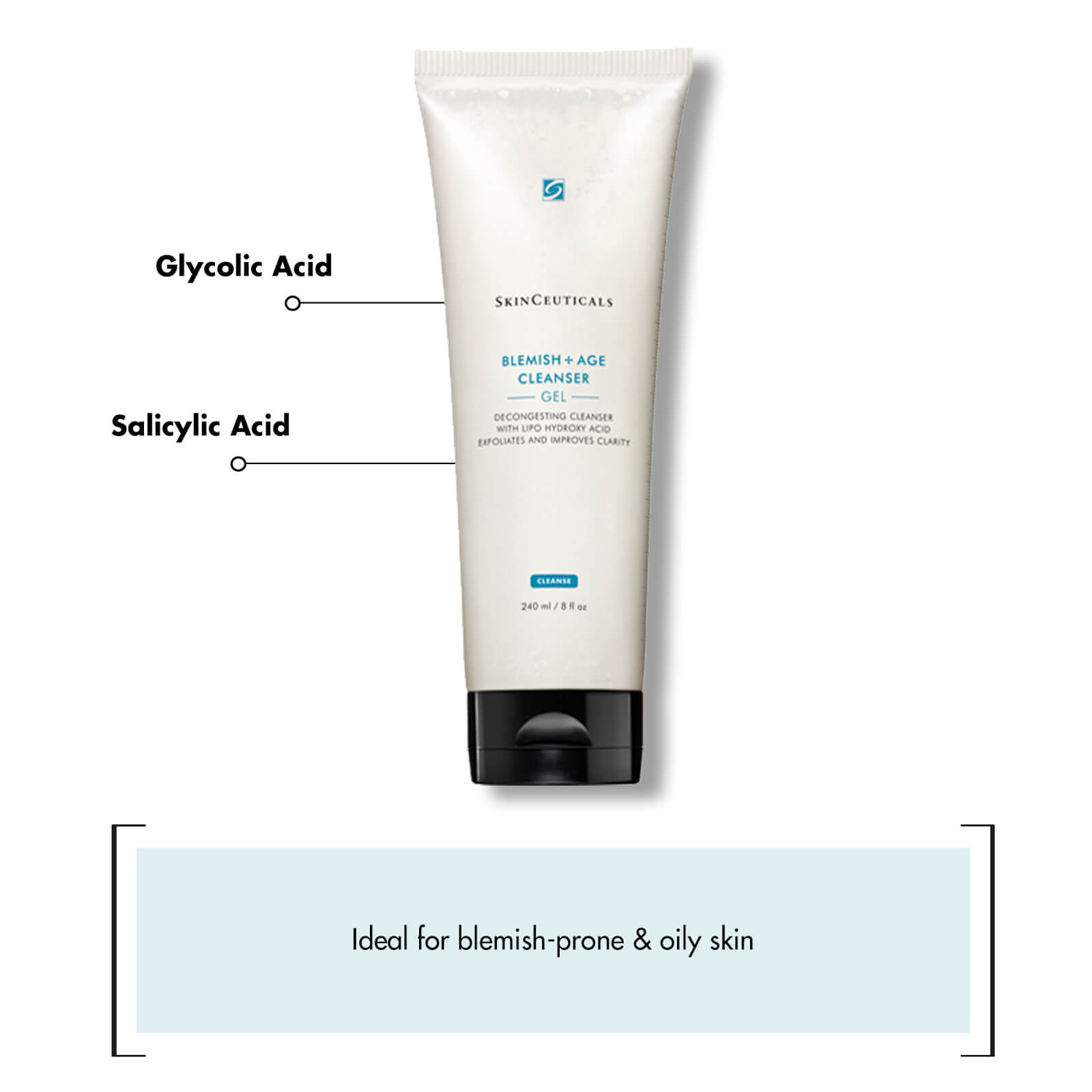 SkinCeuticals Blemish + Age Cleansing Gel SkinShop.ie