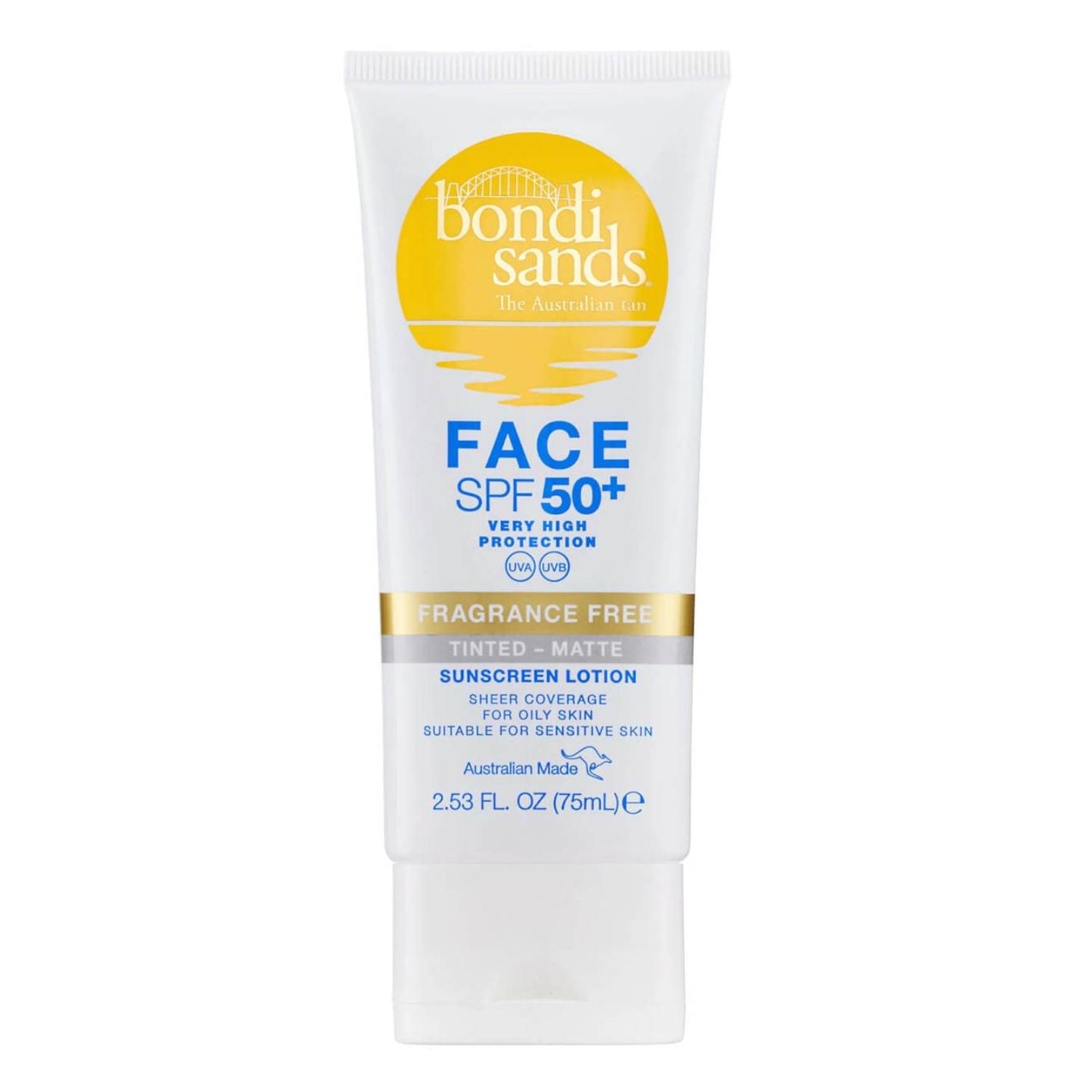 Bondi Sands Bondi Sands | Fragrance Free Tinted Matte Face Lotion SPF50 | 75ml - SkinShop