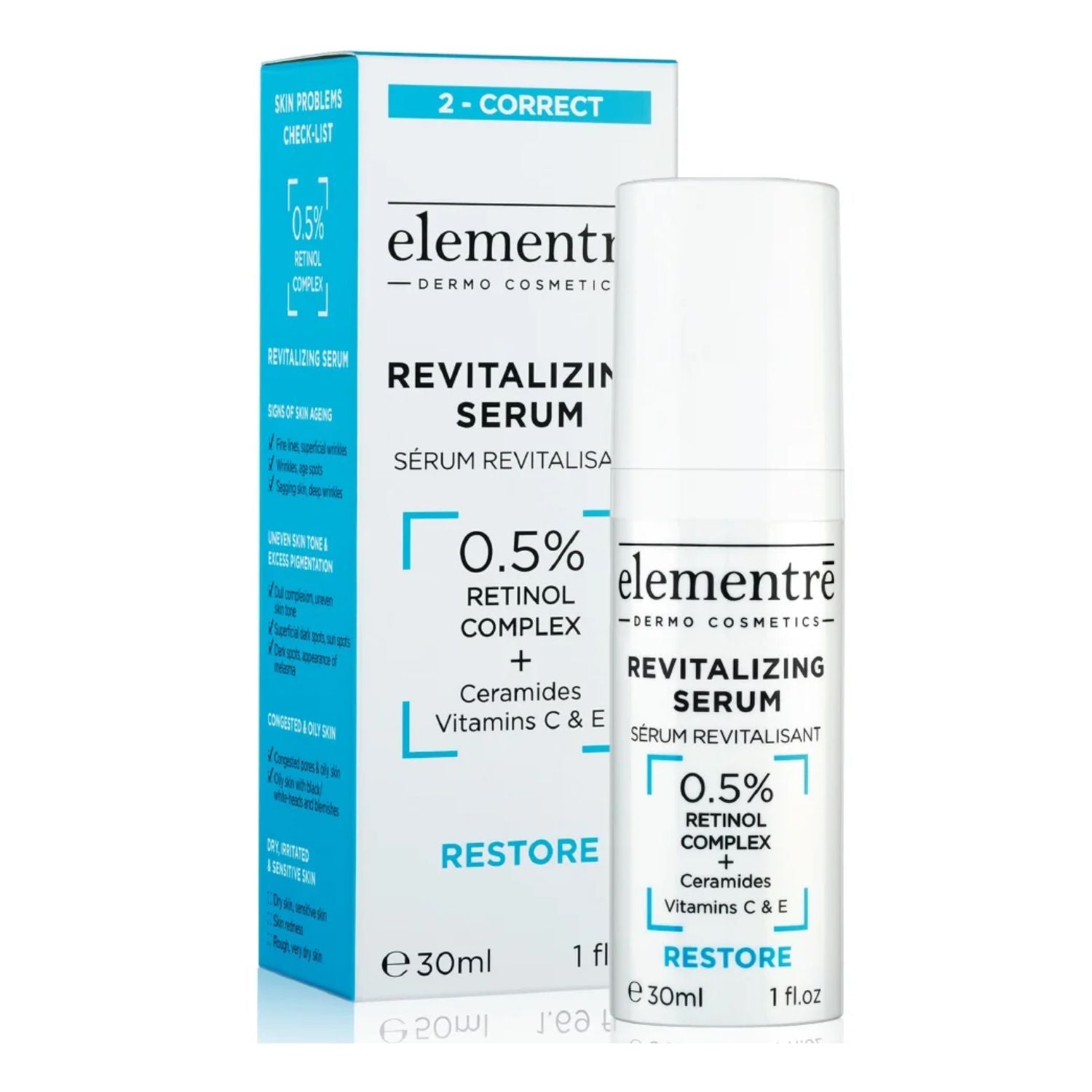 Elementre Dermo Cosmetics Elementre | 0.5% Retinol Complex Revitalizing Serum | 30ml - SkinShop