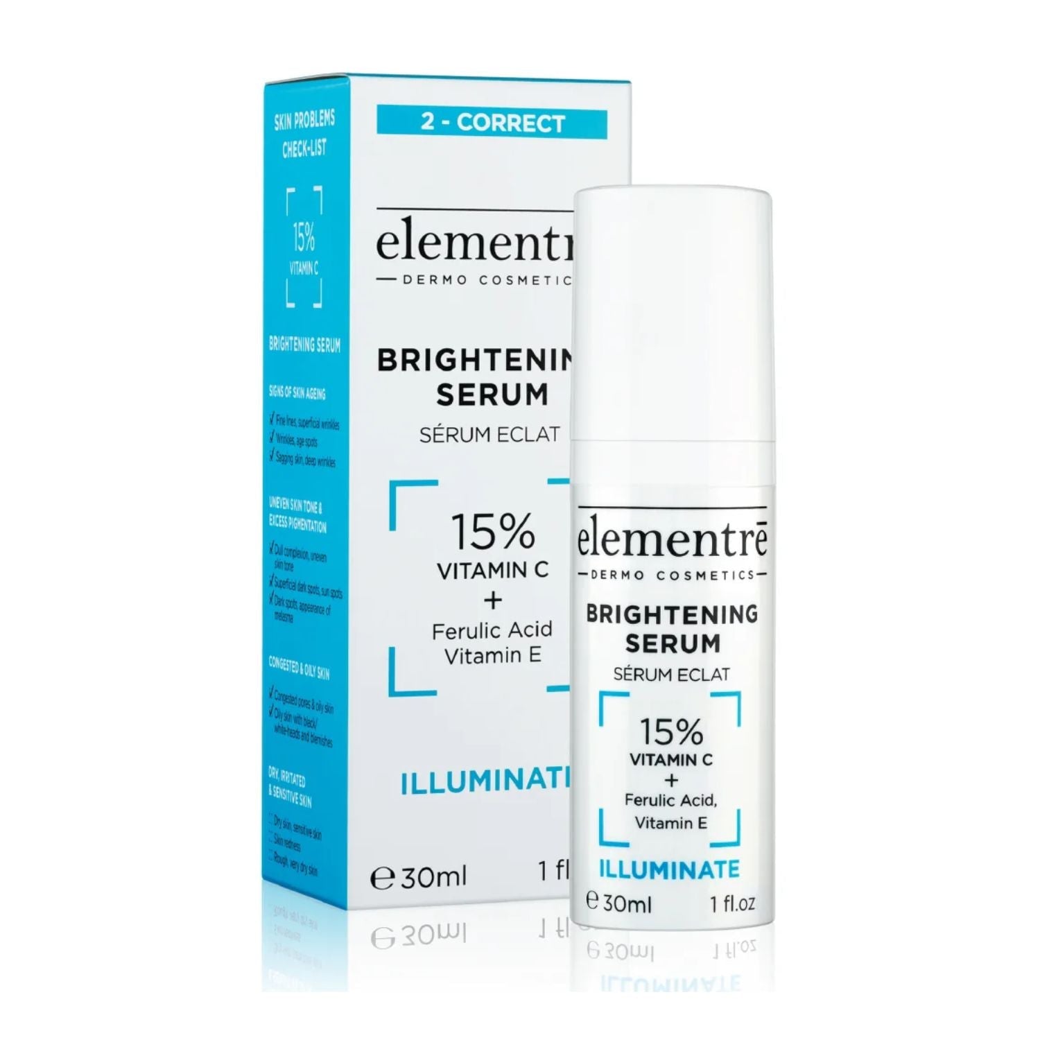 Elementre Dermo Cosmetics Elementre | 15% Vitamin C Complex Brightening Serum | 30ml - SkinShop