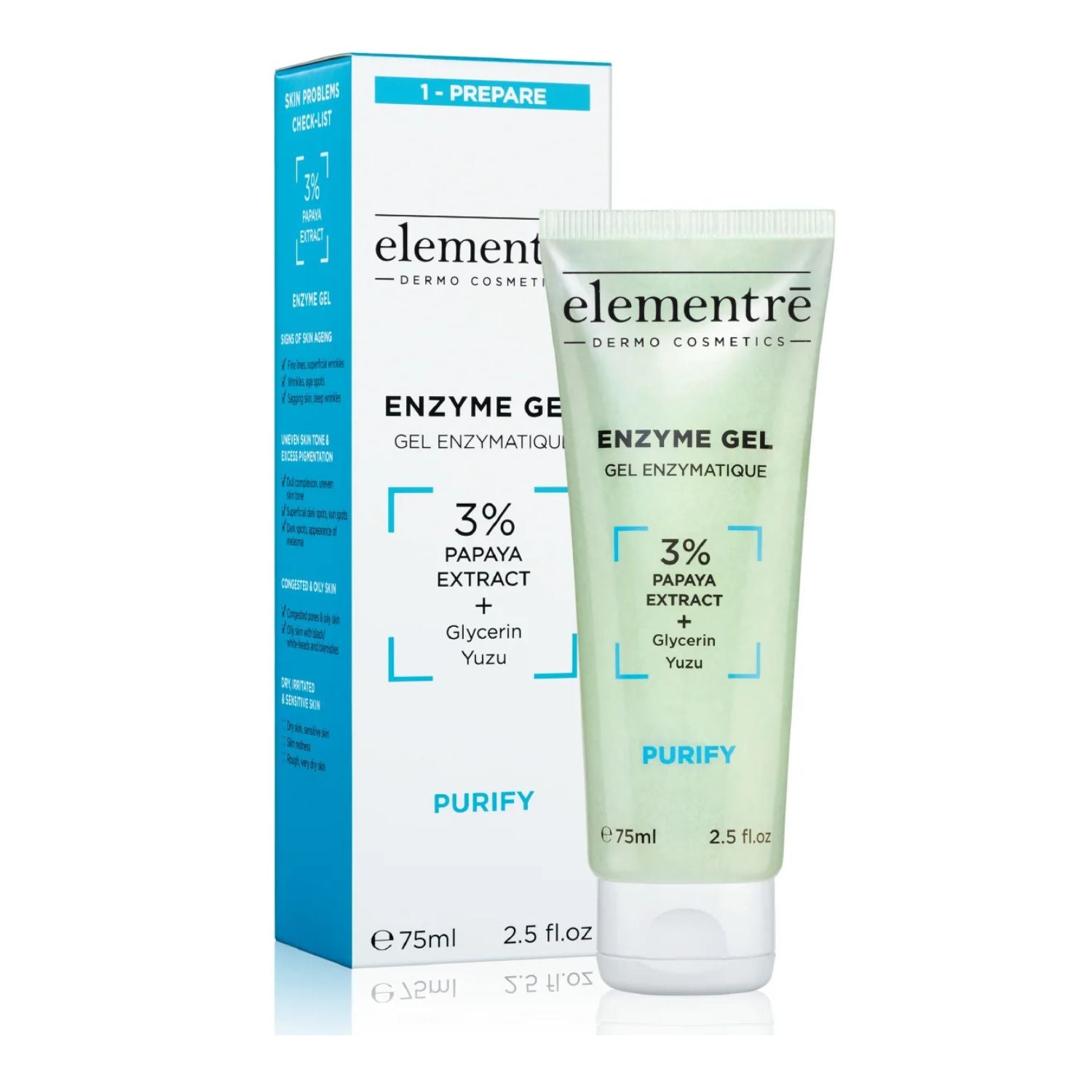 Elementre Dermo Cosmetics Elementre | 3% Papaya Enzyme Peel Gel | 75ml - SkinShop