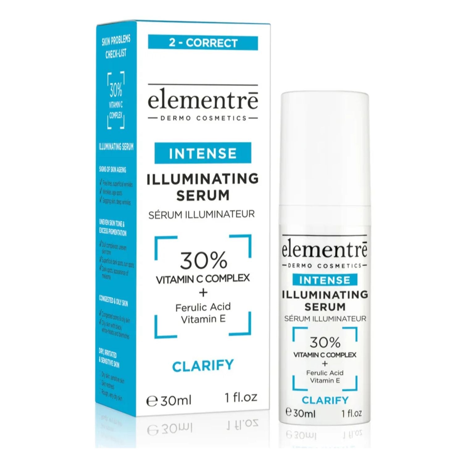 Elementre Dermo Cosmetics Elementre | 30% Vitamin C Complex Intense Illuminating Serum | 30ml - SkinShop